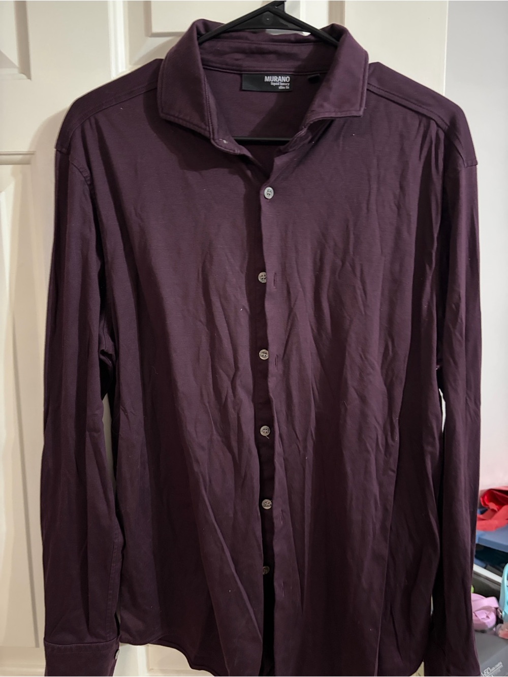 Murano Button-Down Shirt - Plum